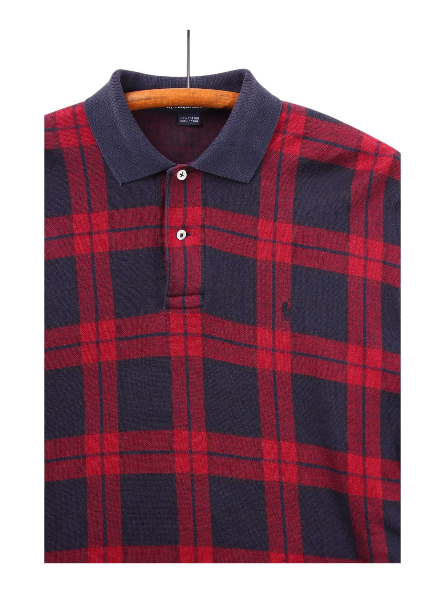 90s Polo Ralph Lauren plaid polo shirt medium