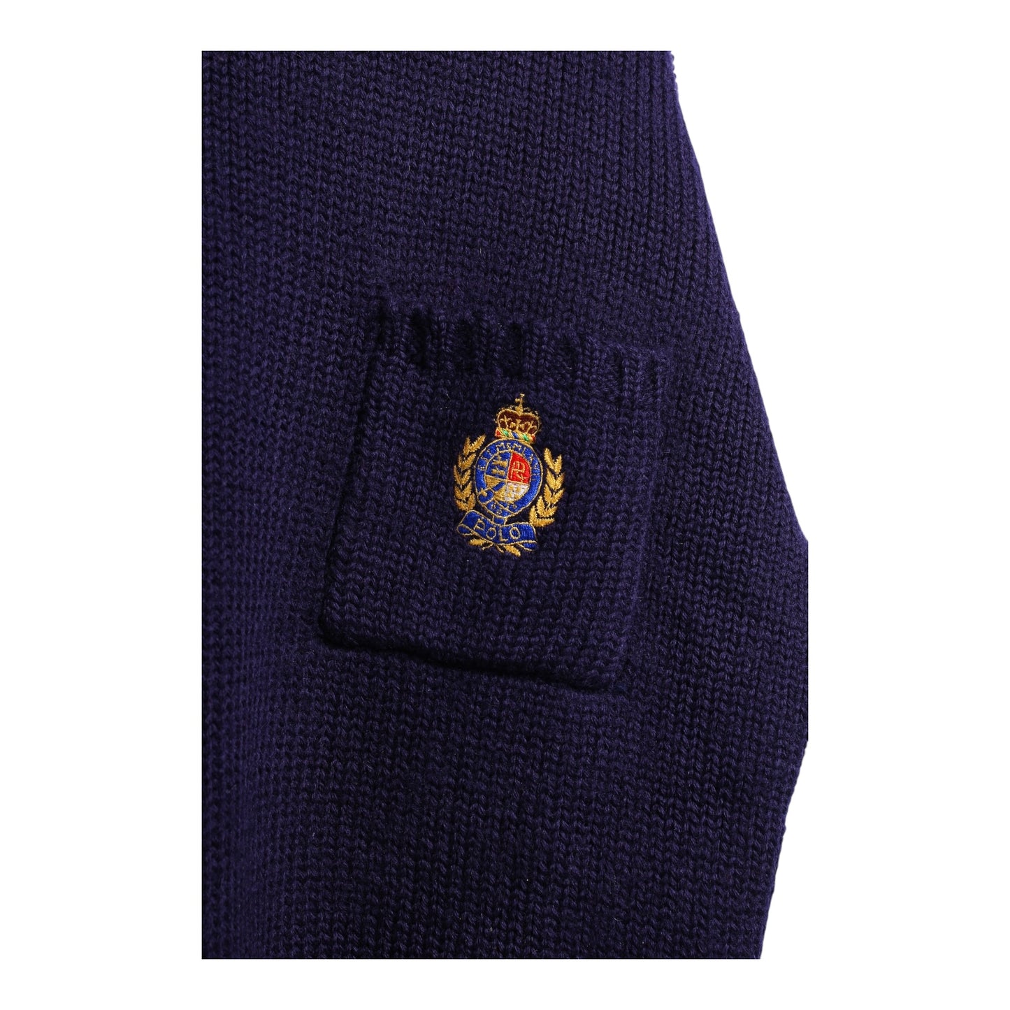 80s Polo Ralph Lauren crest pocket wool sweater large