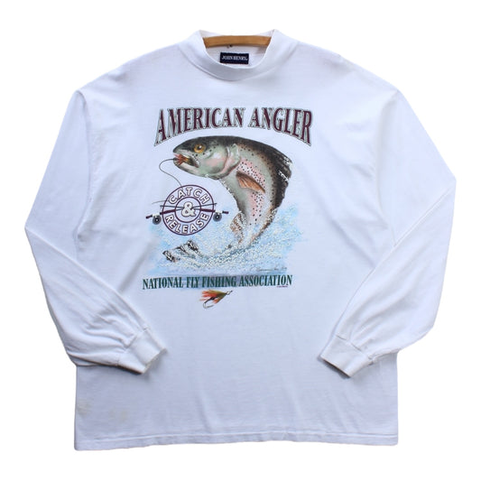 90s American angler trout longsleeve catch and release large