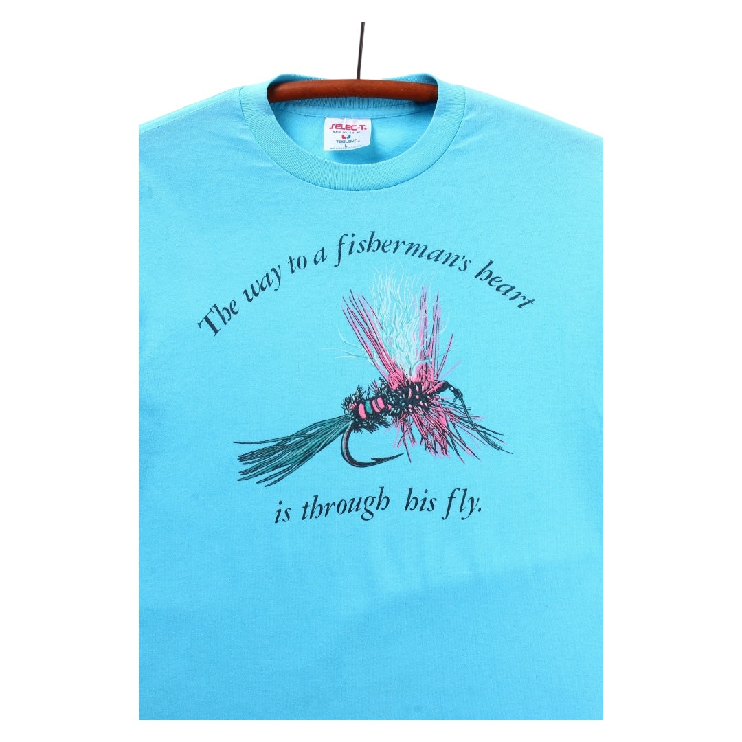 90s Through his fly fishing tee S/M