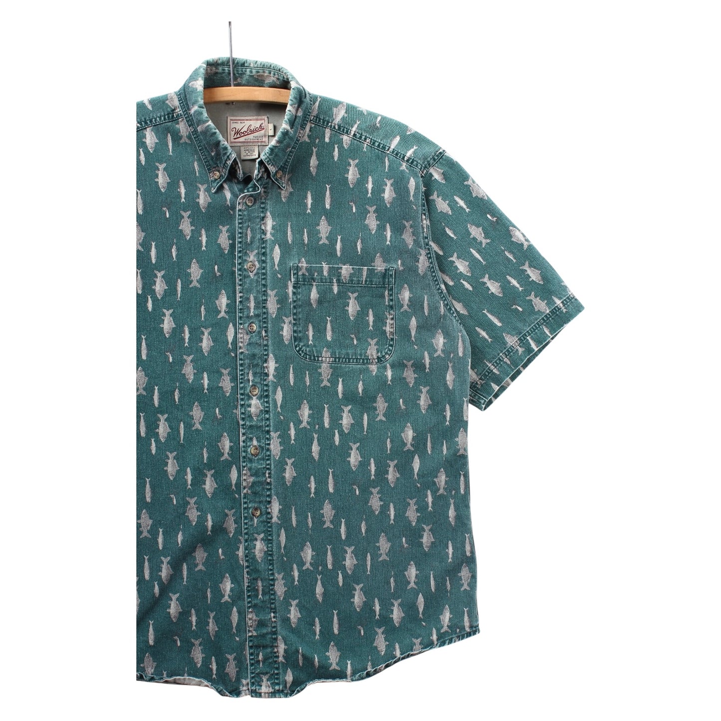 Woolrich heavy cotton fish shirt XL