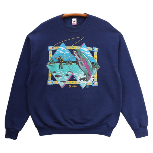 90s Boone trout fly fishsweatshirt large