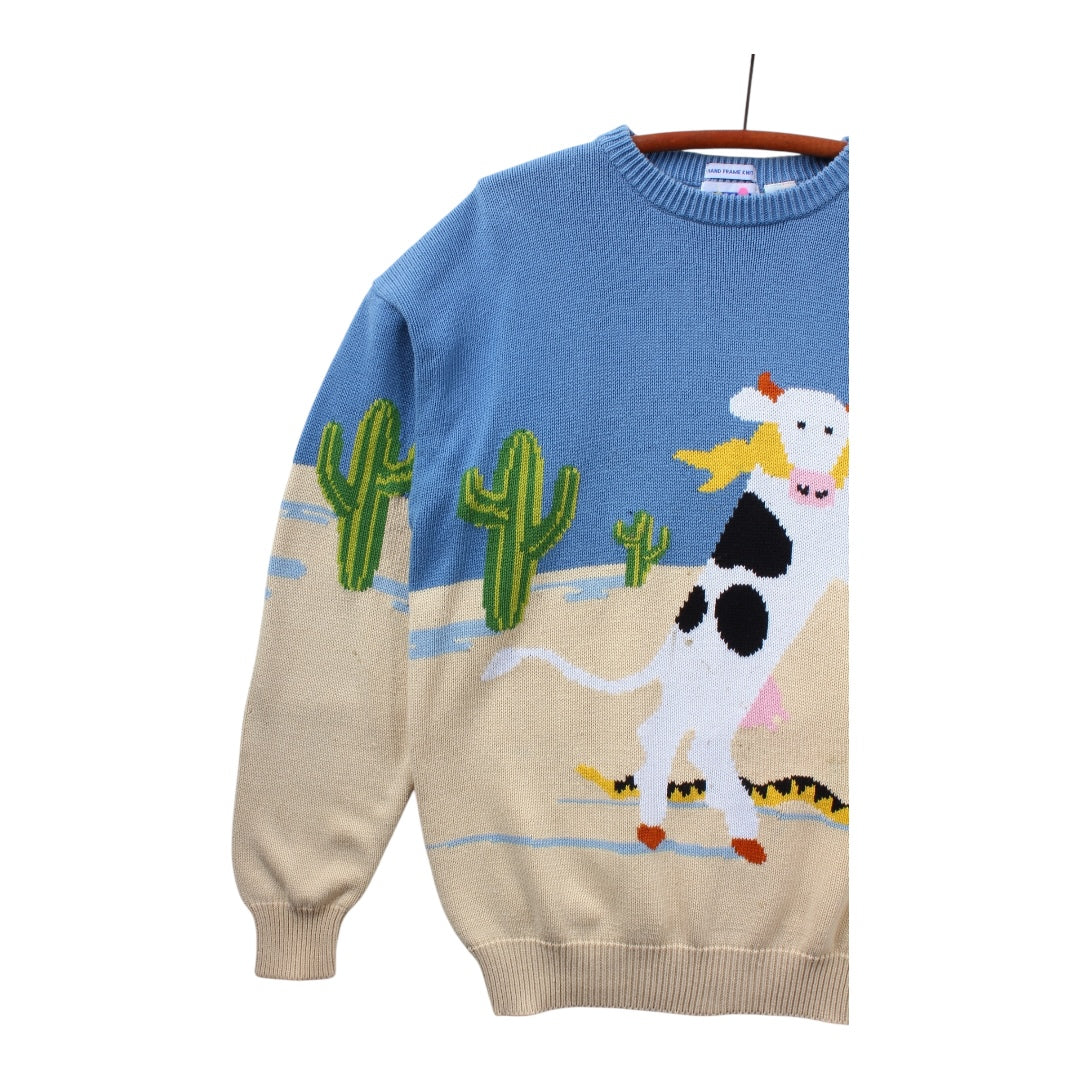Cows cotton sweater large