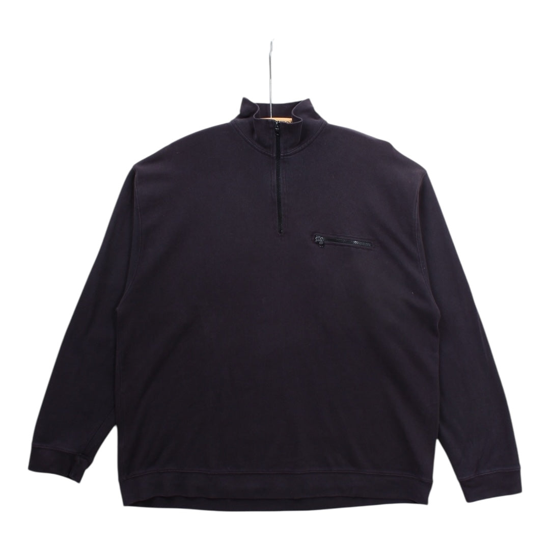 90s J crew cotton 1/4 zip XXL