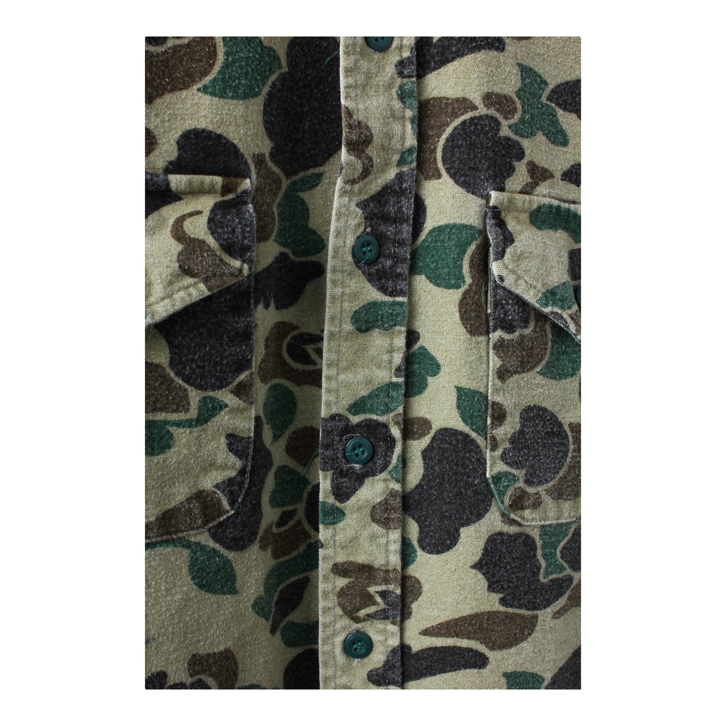 80s Camo chamois shirt large