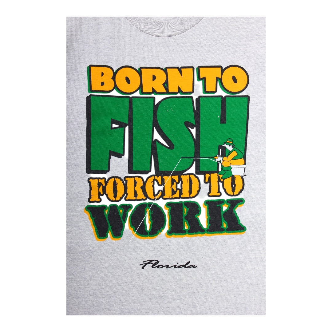 Born to fish tee large