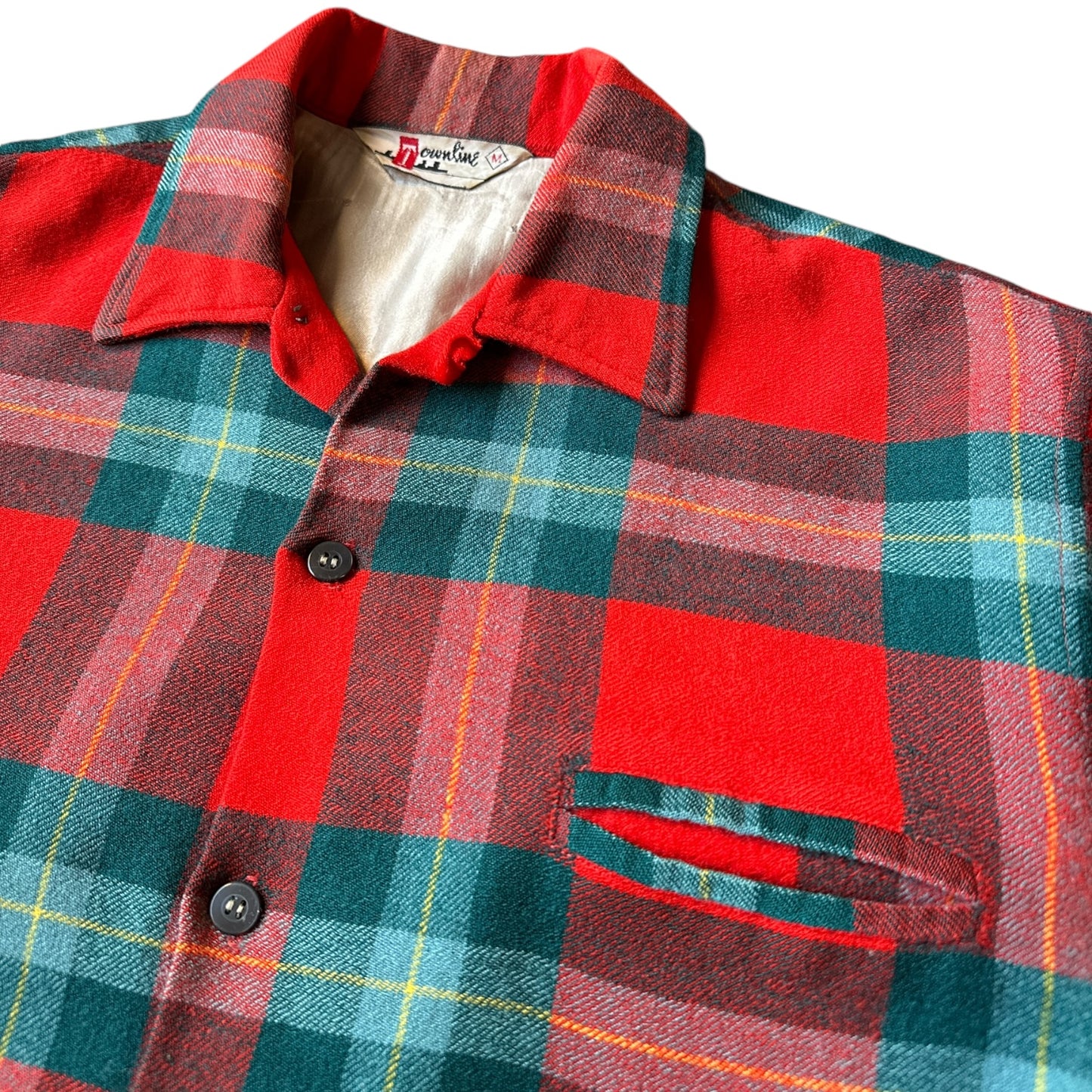 50s wool town line camp shirt S/M