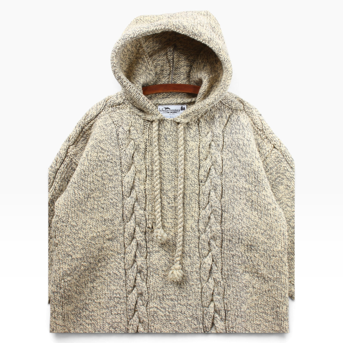 Winter houses hooded wool sweater Large