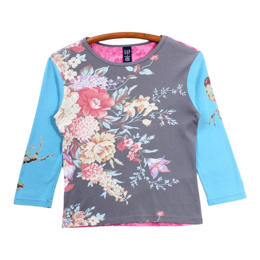 2000s Gap floral 3/4 sleeve XS