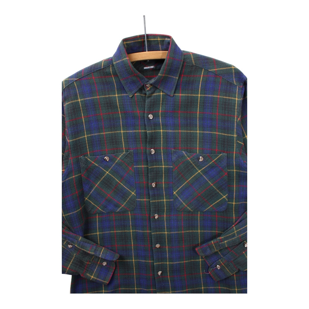 80s Plaid flannel medium