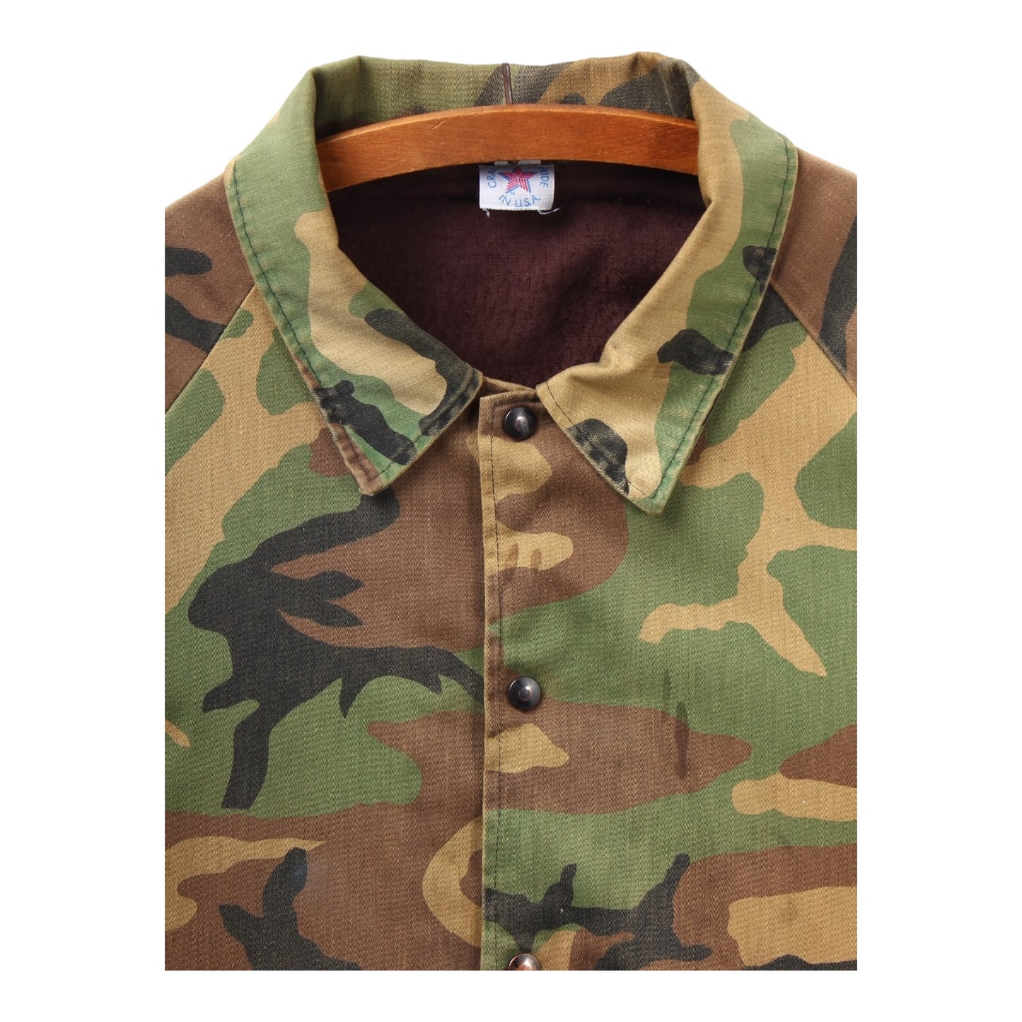 80s Lelos lodge walleye genoa wisconsin camo jacket XL