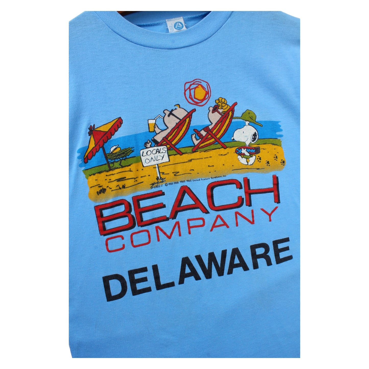 70s Beach company delaware peanuts snoopy tee medium