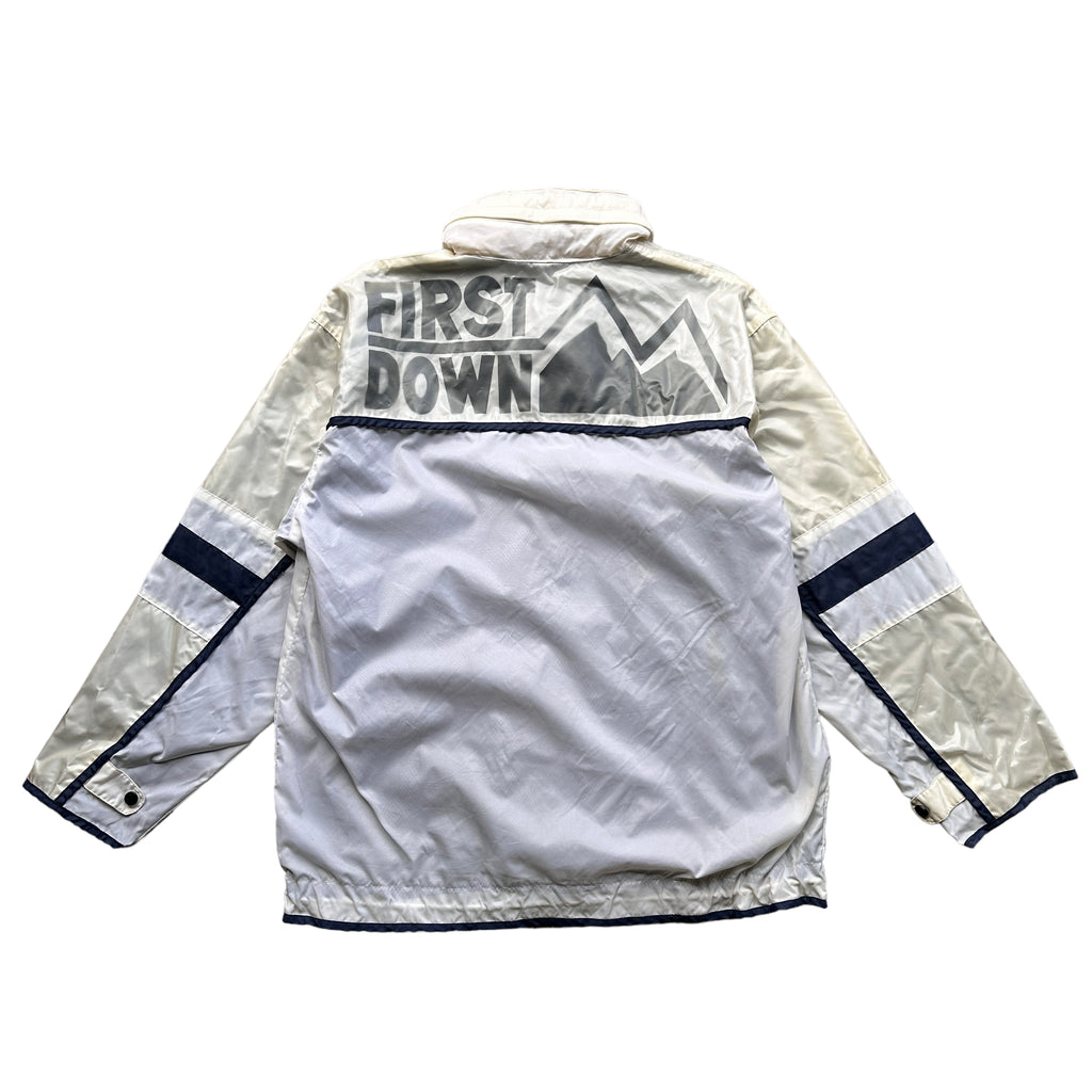 90s First down jacket. rubber overlay large