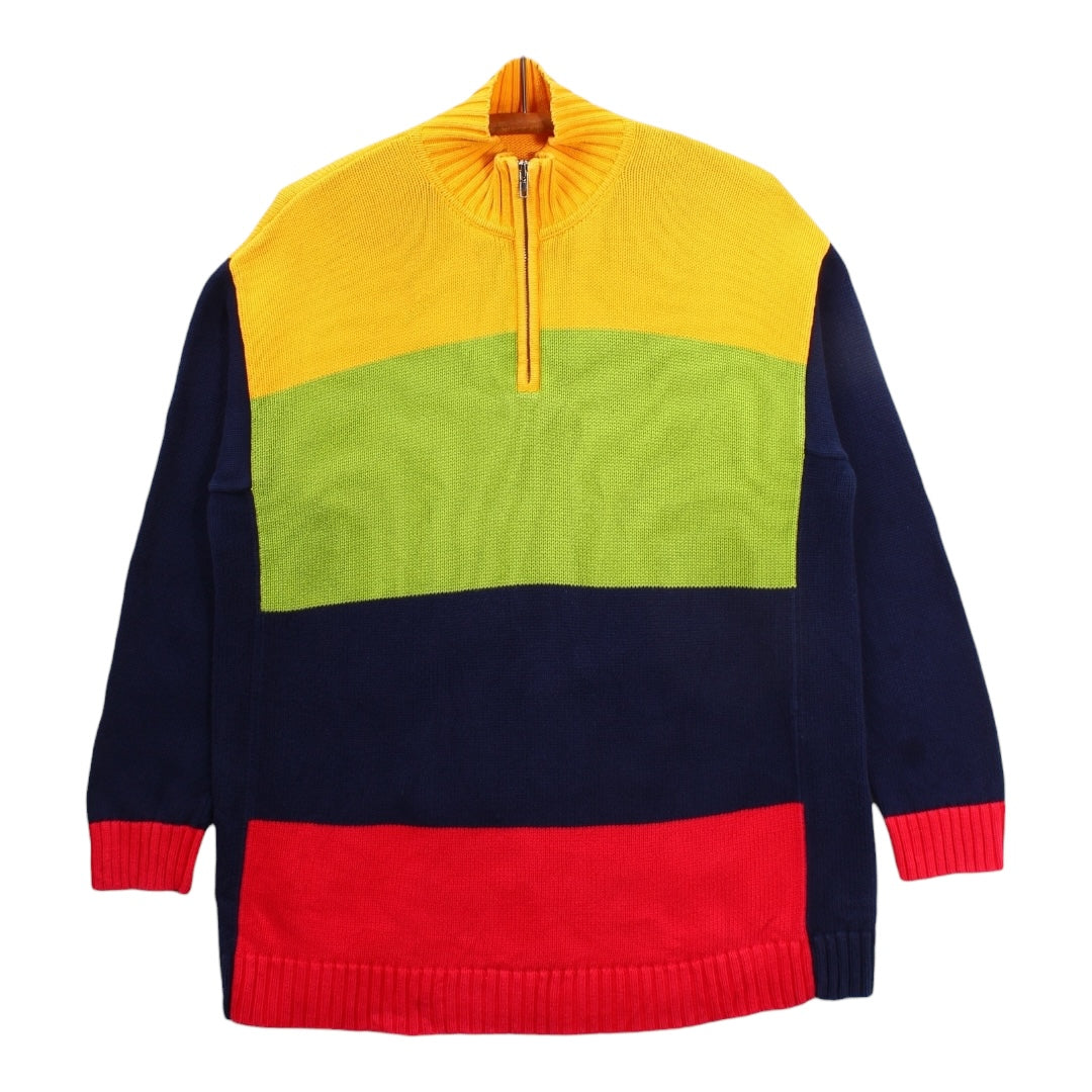 ebay colorway cotton 1/4 zip sweater large