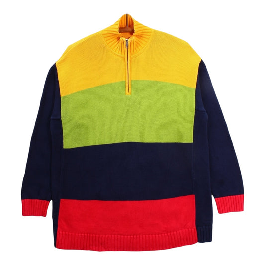 ebay colorway cotton 1/4 zip sweater large