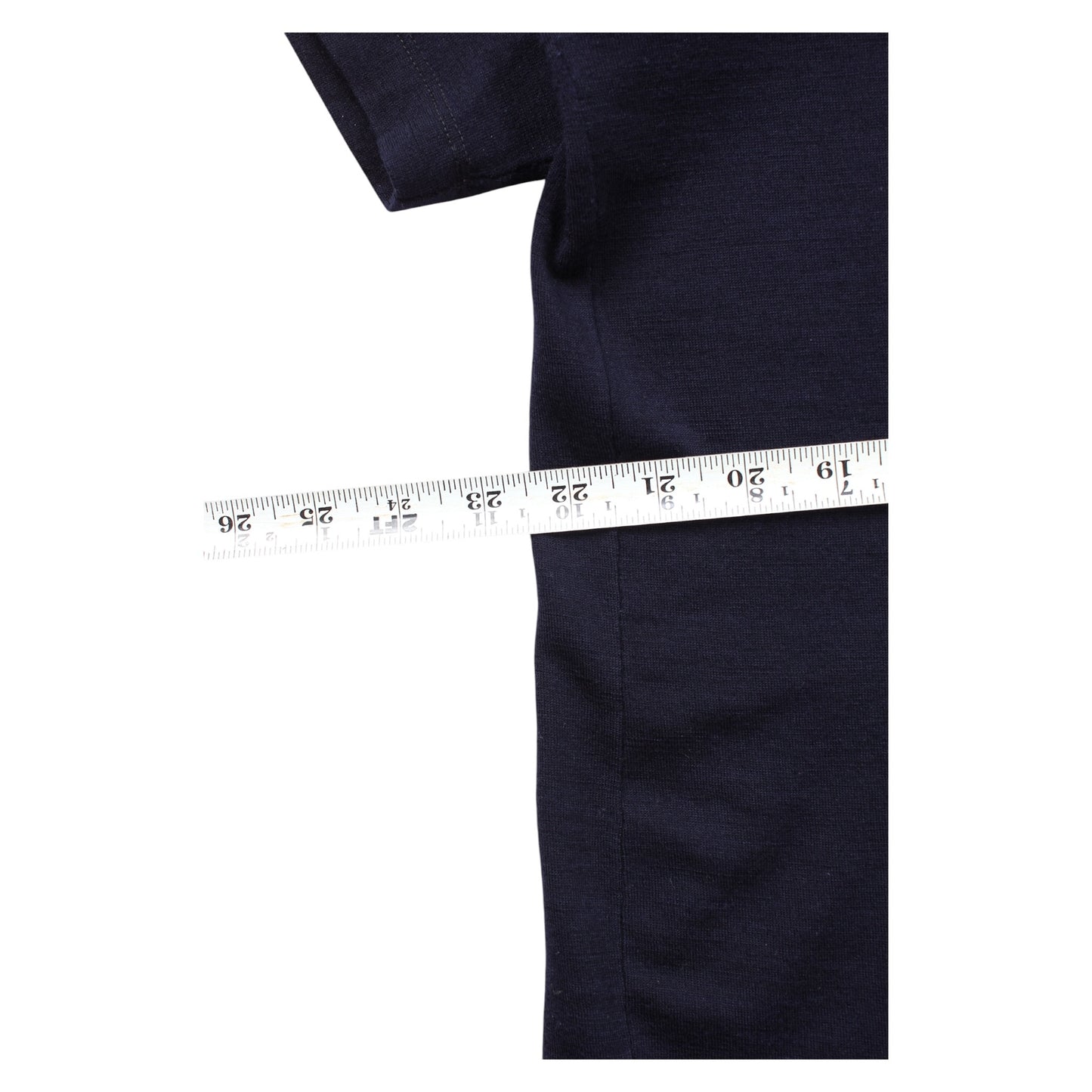 Lady white merino wool tee large