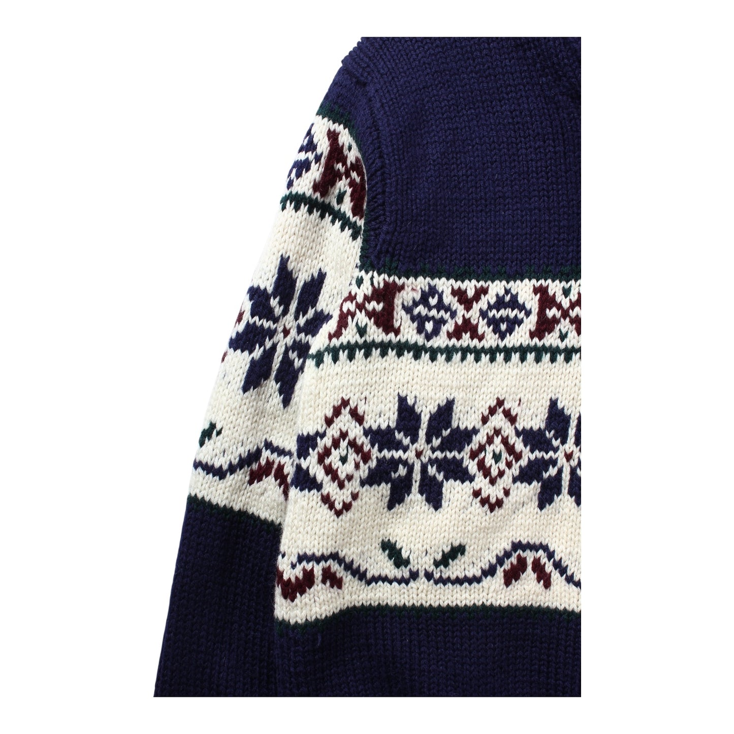 90s Polo Ralph Lauren wool snowflake shawl sweater XS/S