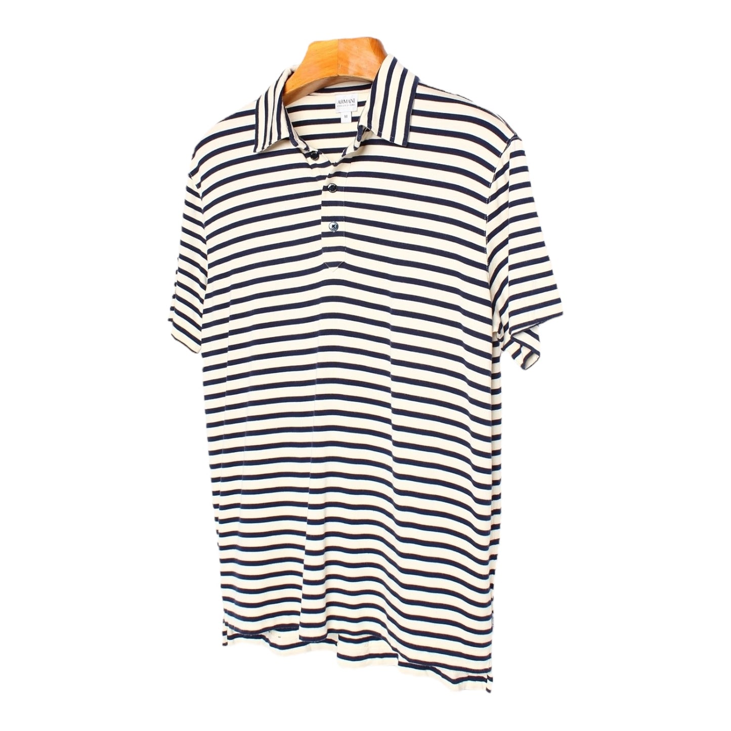 2000s Armani striped polo medium