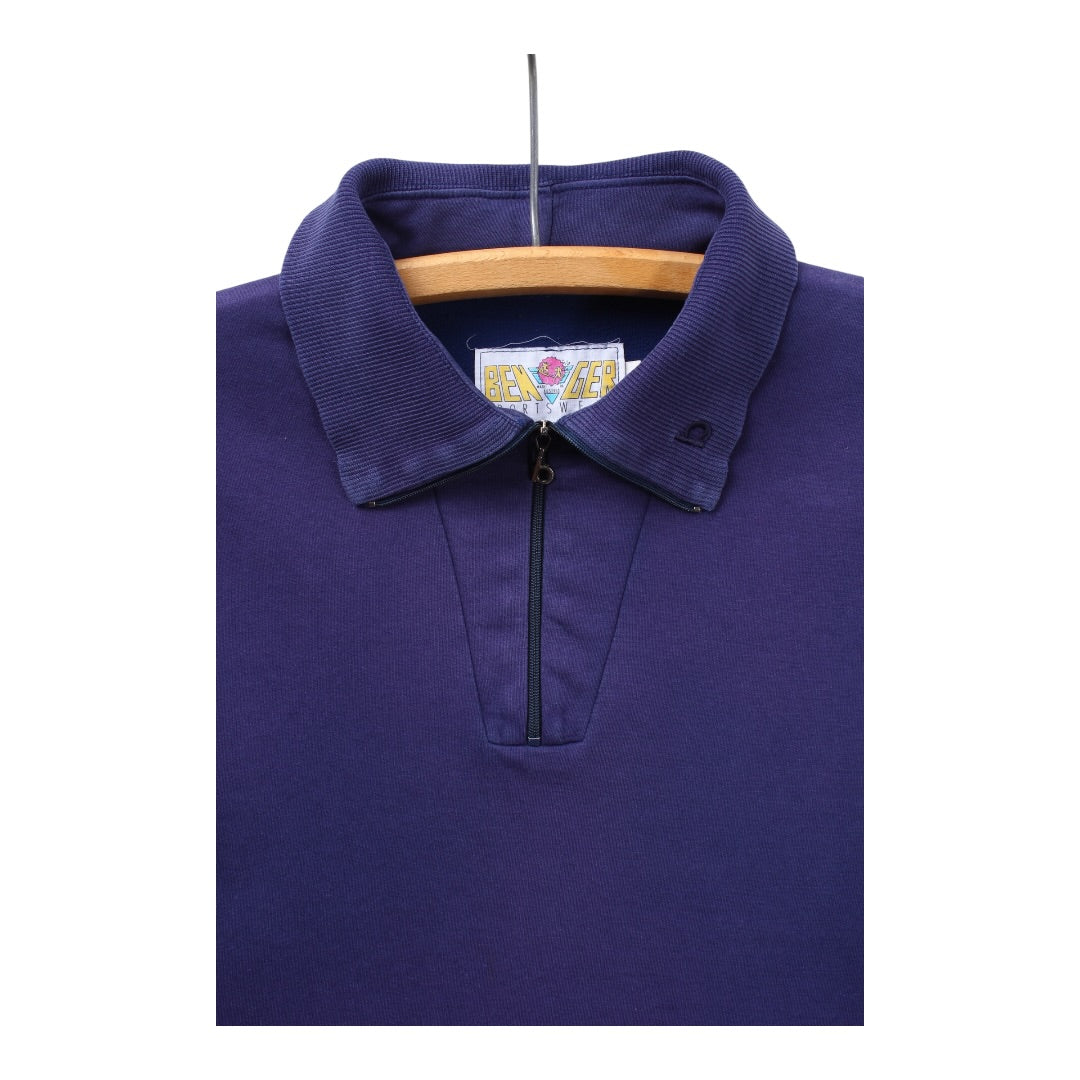 80s Benger sportswear cotton ski 1/4 zip small