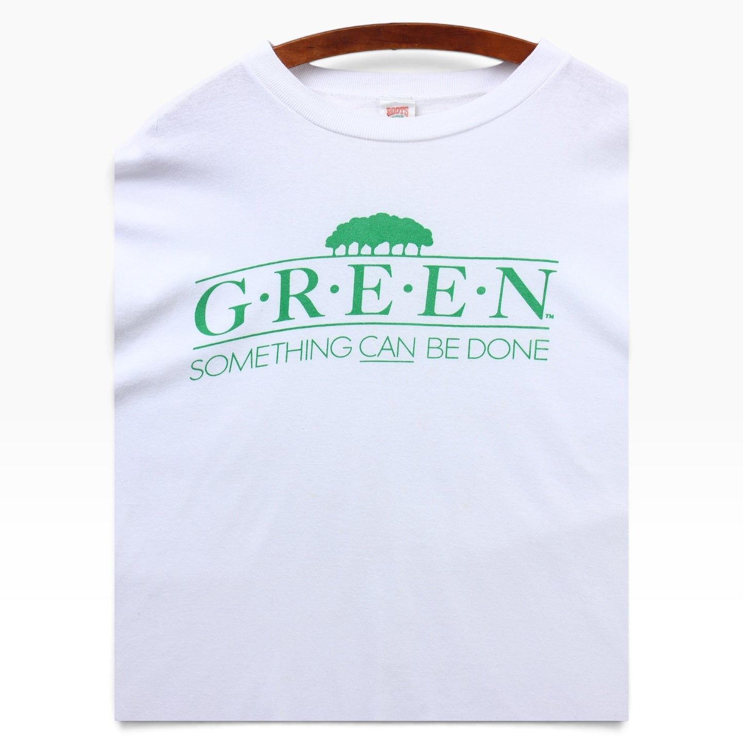 80s GREEN something can be down roots tee L/XL