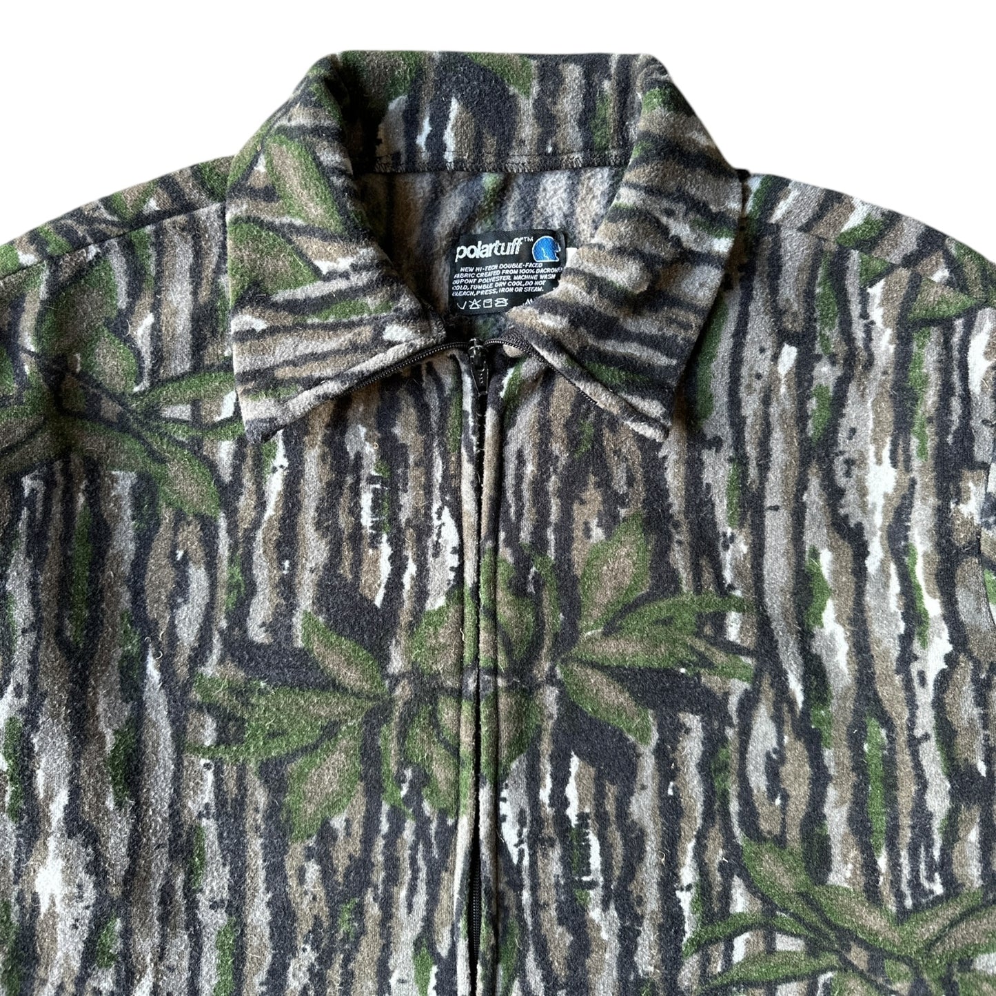 90s Real tree fleece camo jacket large