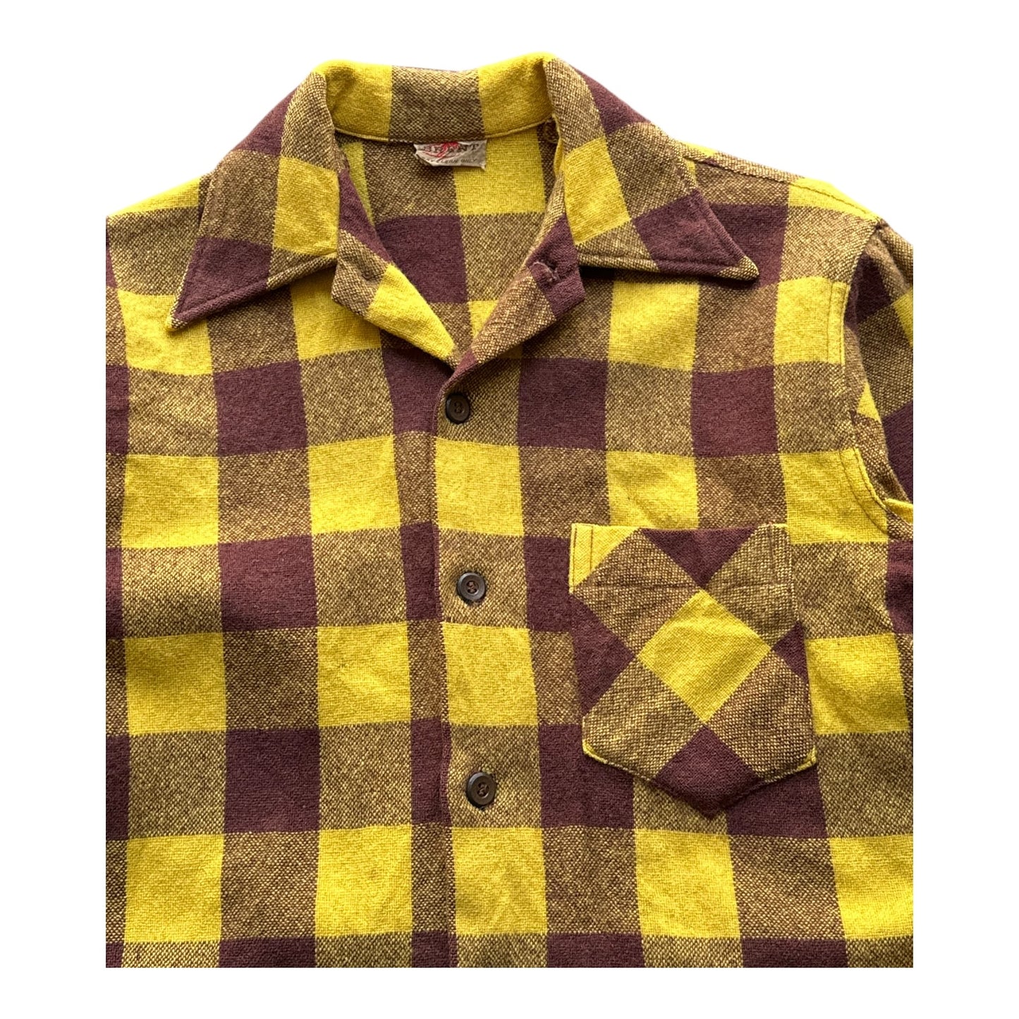 60s Brent ski wool camp shirt Small