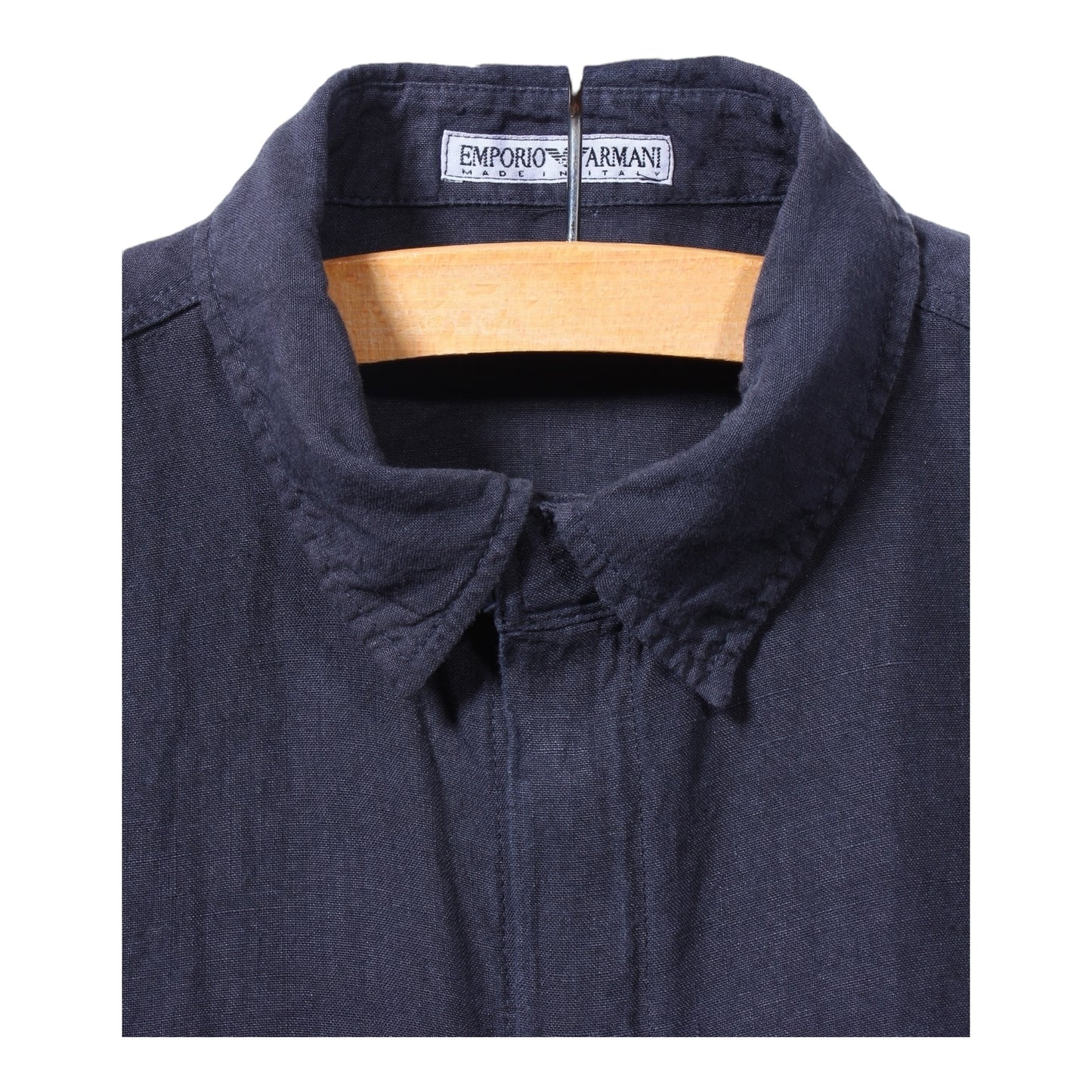 Emporio Armani linen velcro shirt medium