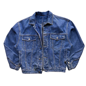 90s Hooded denim jacket medium