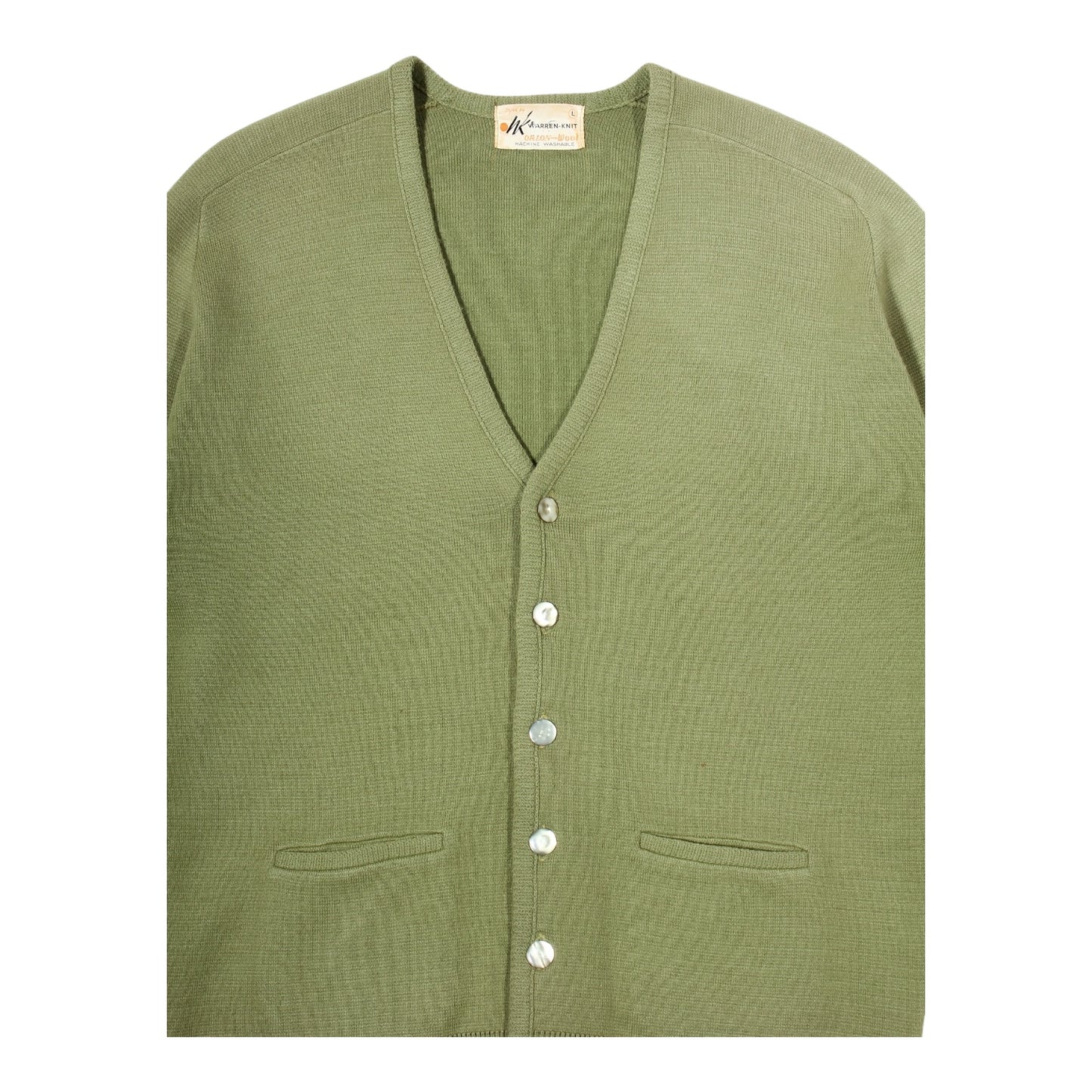 60s Orlon/Wool cardigan large