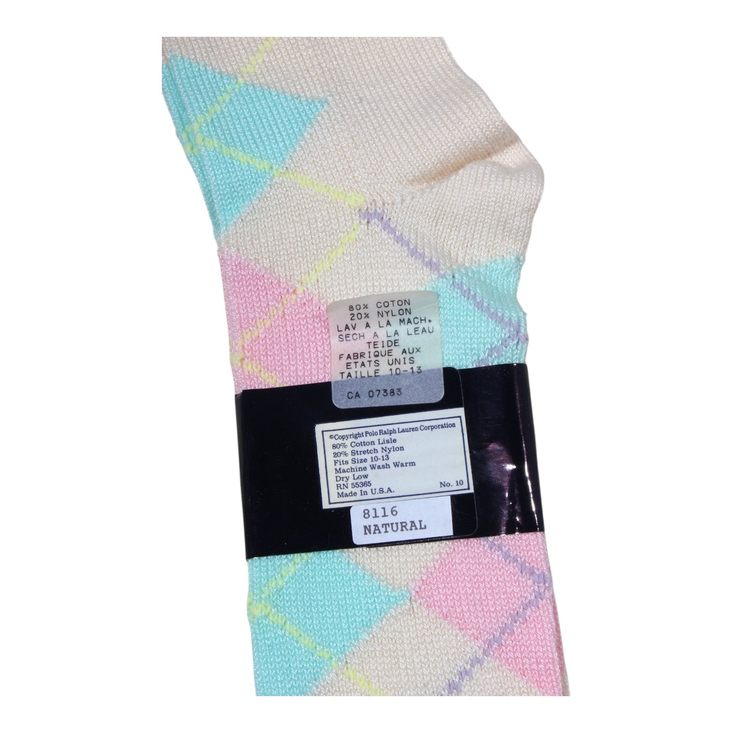 Polo Ralph Lauren argyle sock sz10-13