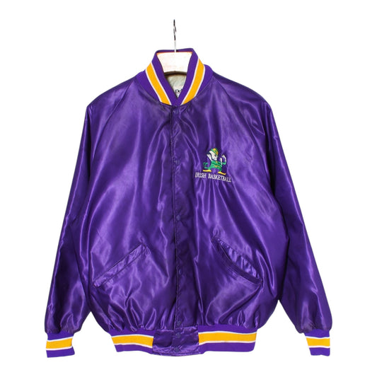 90s Irish notre dame satin jacket XL