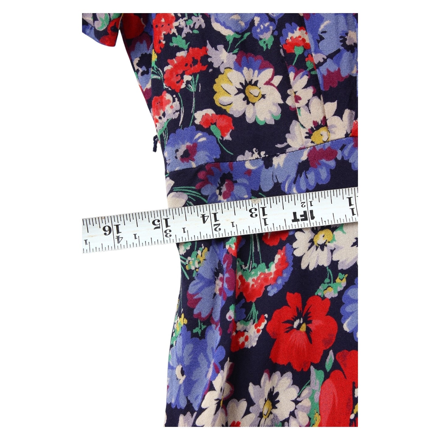 80s Polo Ralph Lauren floral rayon dress sz14