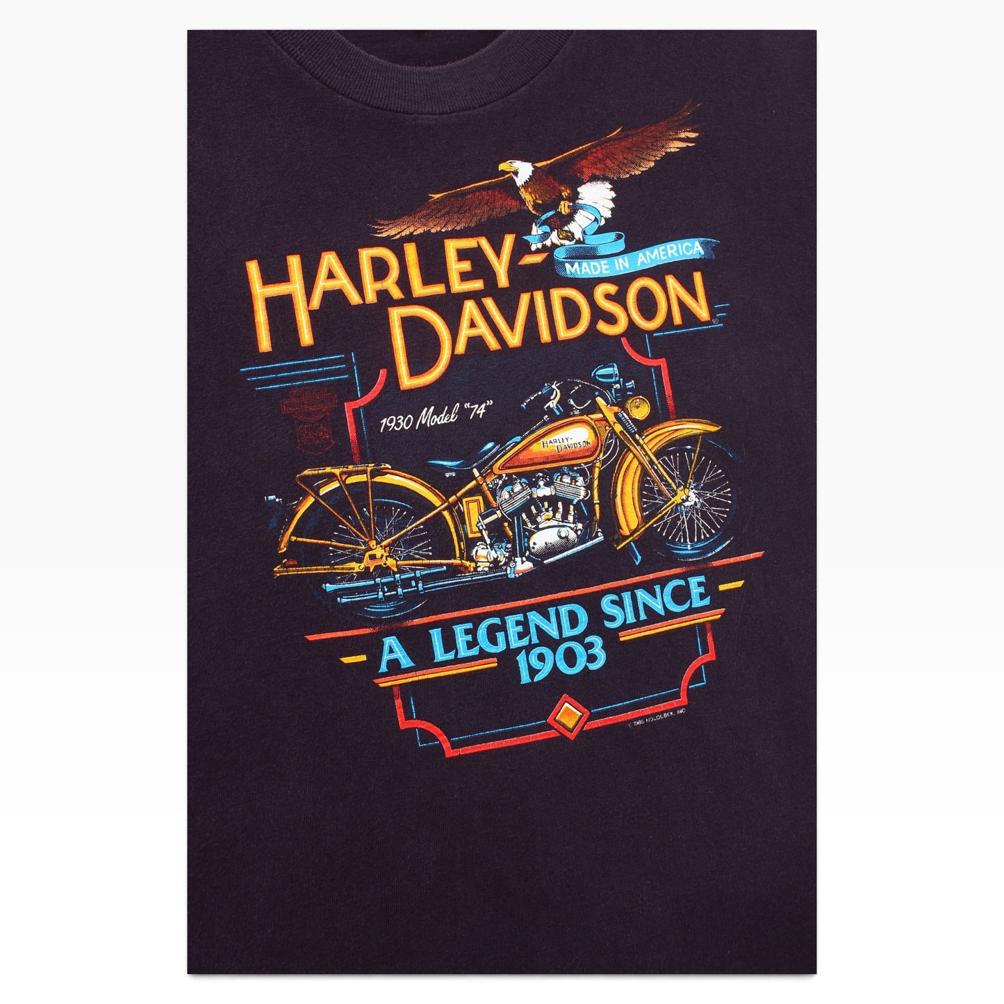 80s harley davidson tee bobs harvard S/M