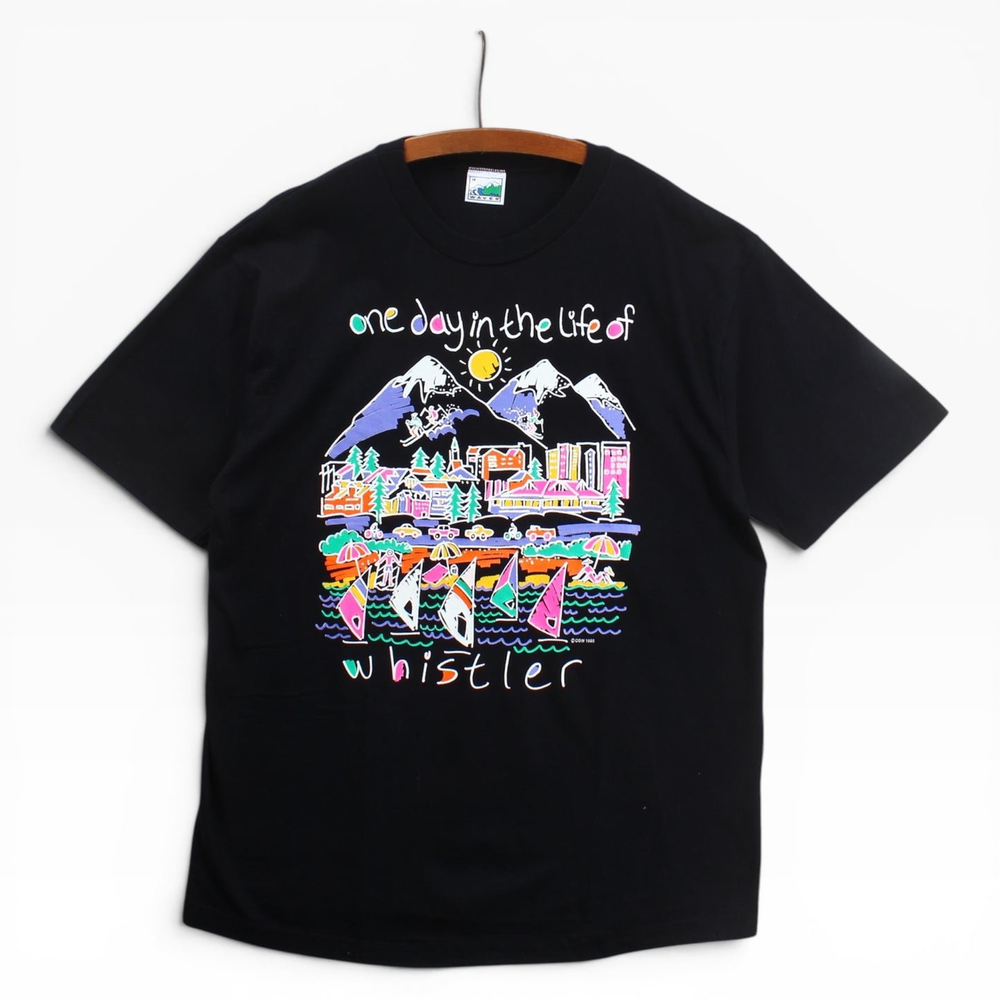 90s Day in the life whistler tee large