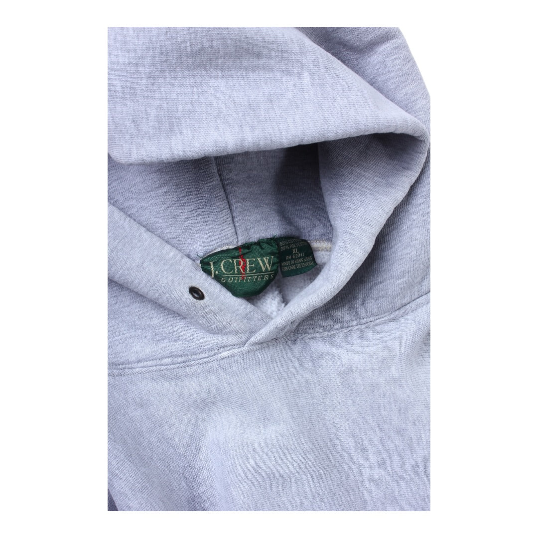 80s J crew reverse weave hooded sweatshirt large
