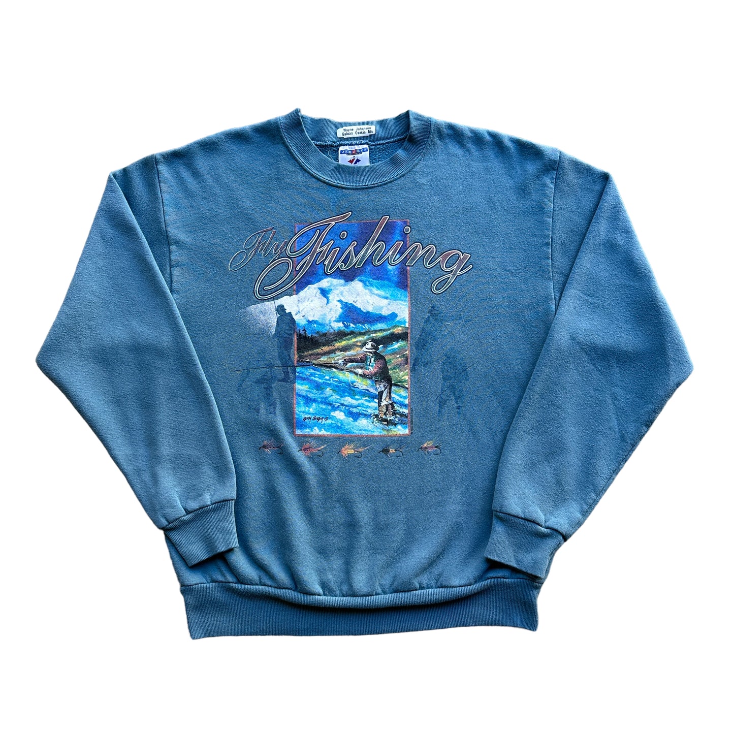 90s Fly fishing crewneck medium