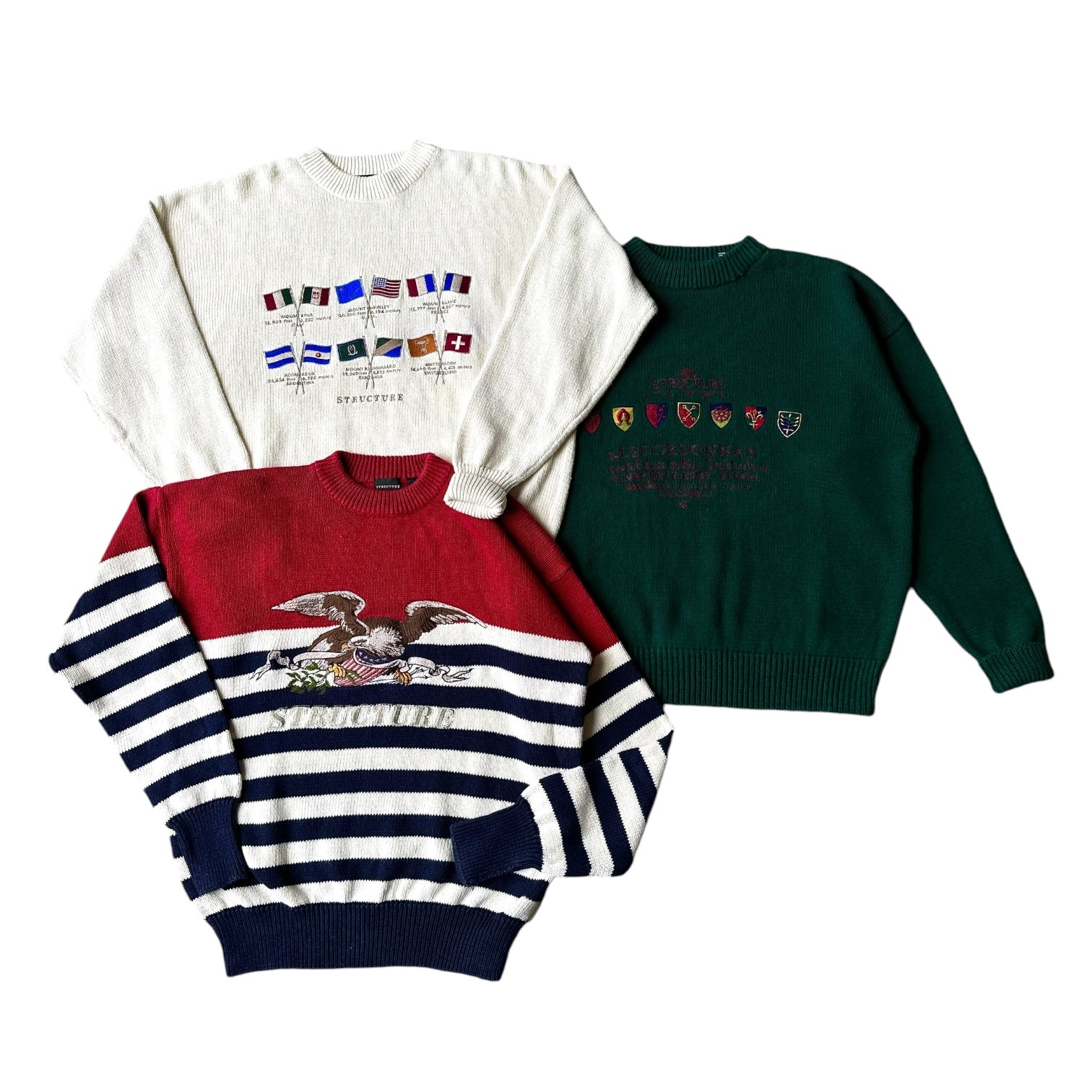 Structure cotton sweaters medium – Vintage Sponsor