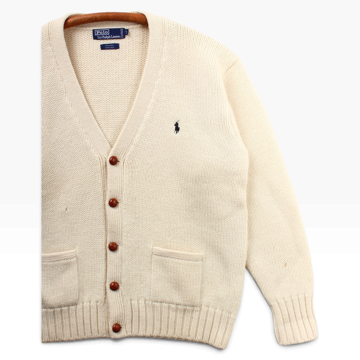 90s Polo Ralph Lauren wool cardigan sweater M/L