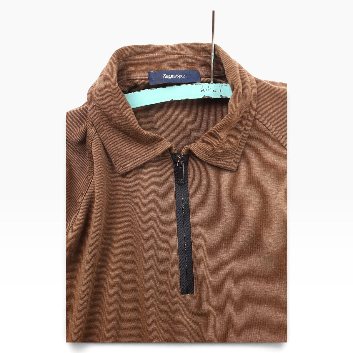Zegna sport zip long sleeve polo M/L