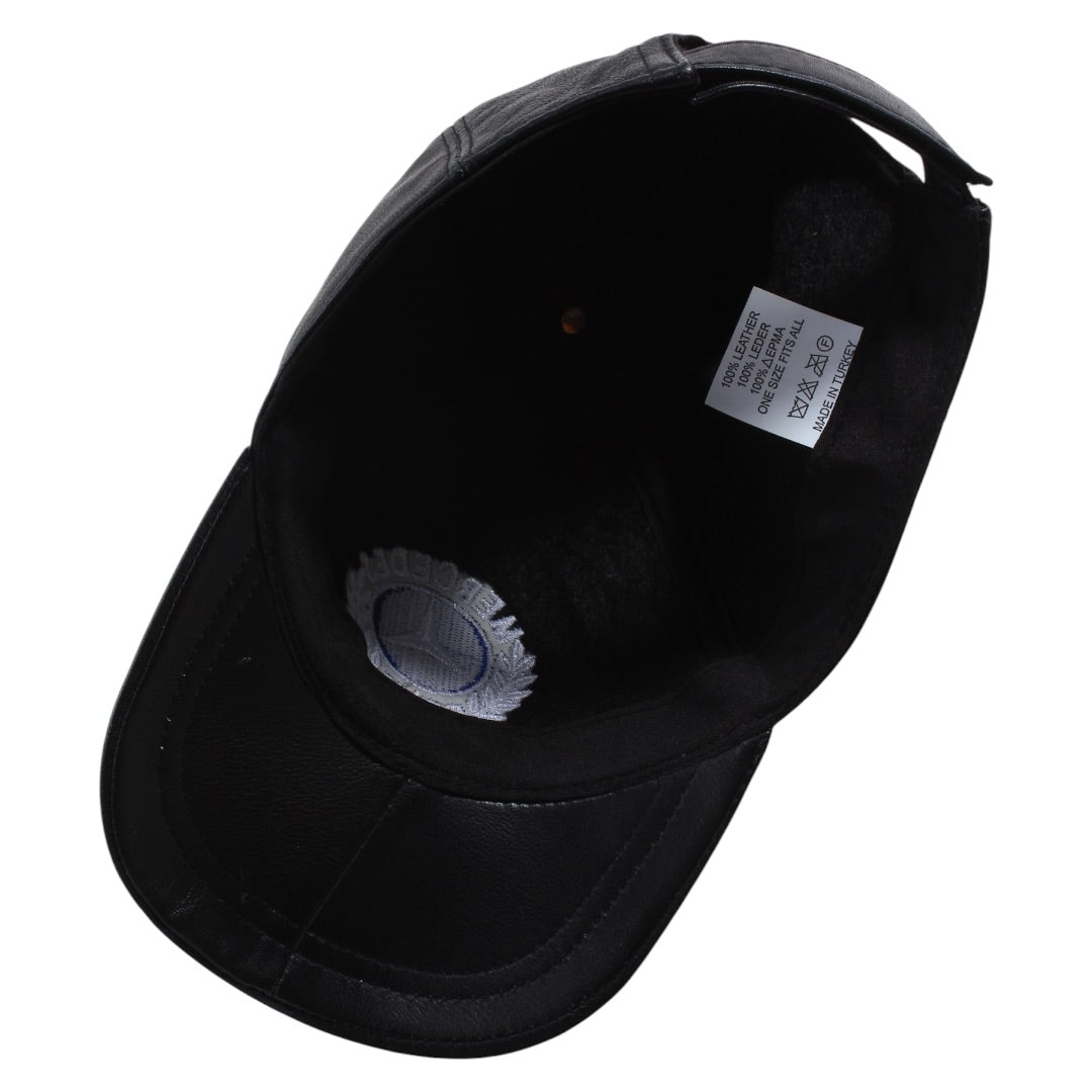 Leather mercedes benz hat