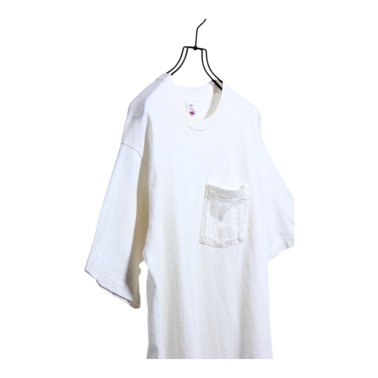 90s Blank white pocket tee large