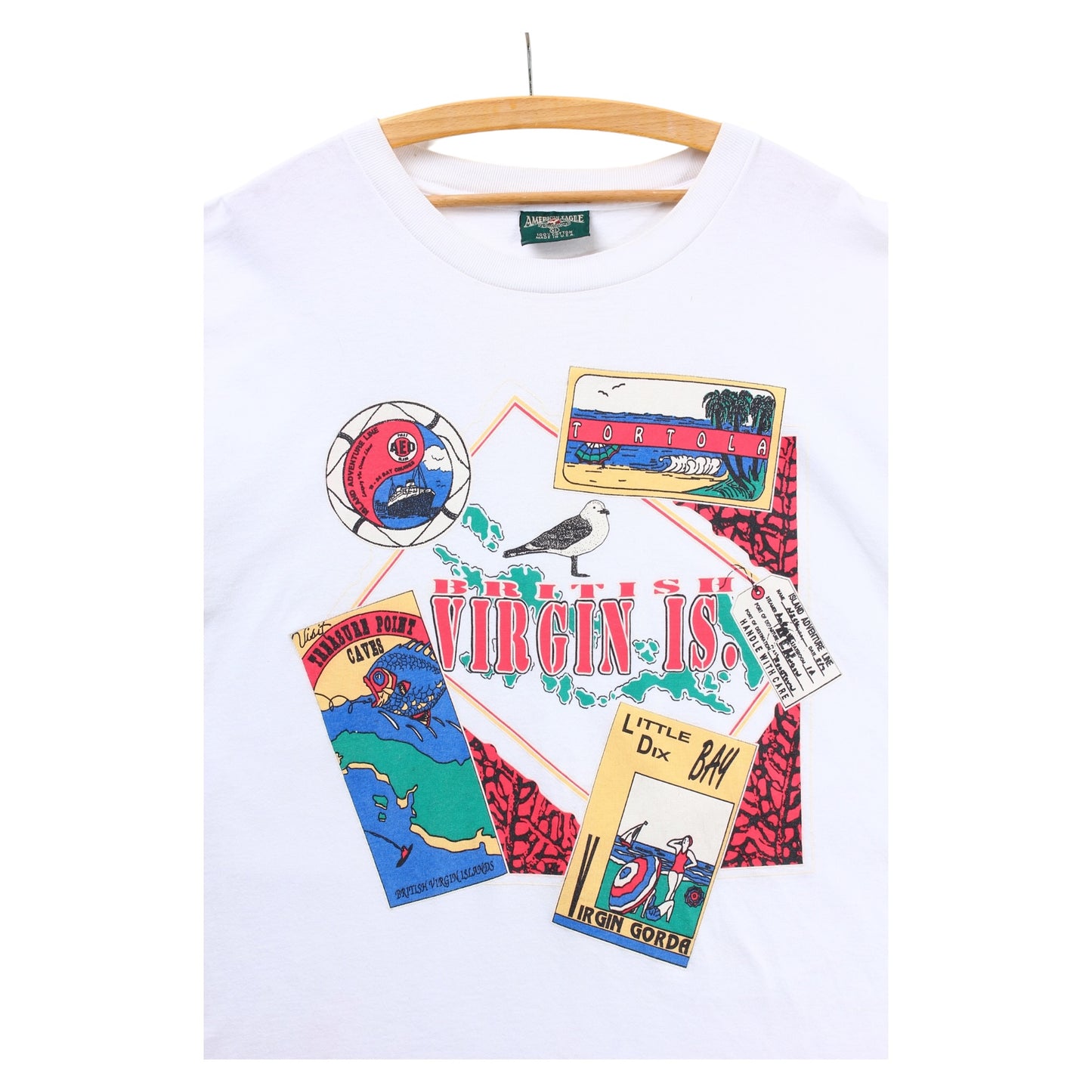 90s American eagle british virgin islands tee L/XL