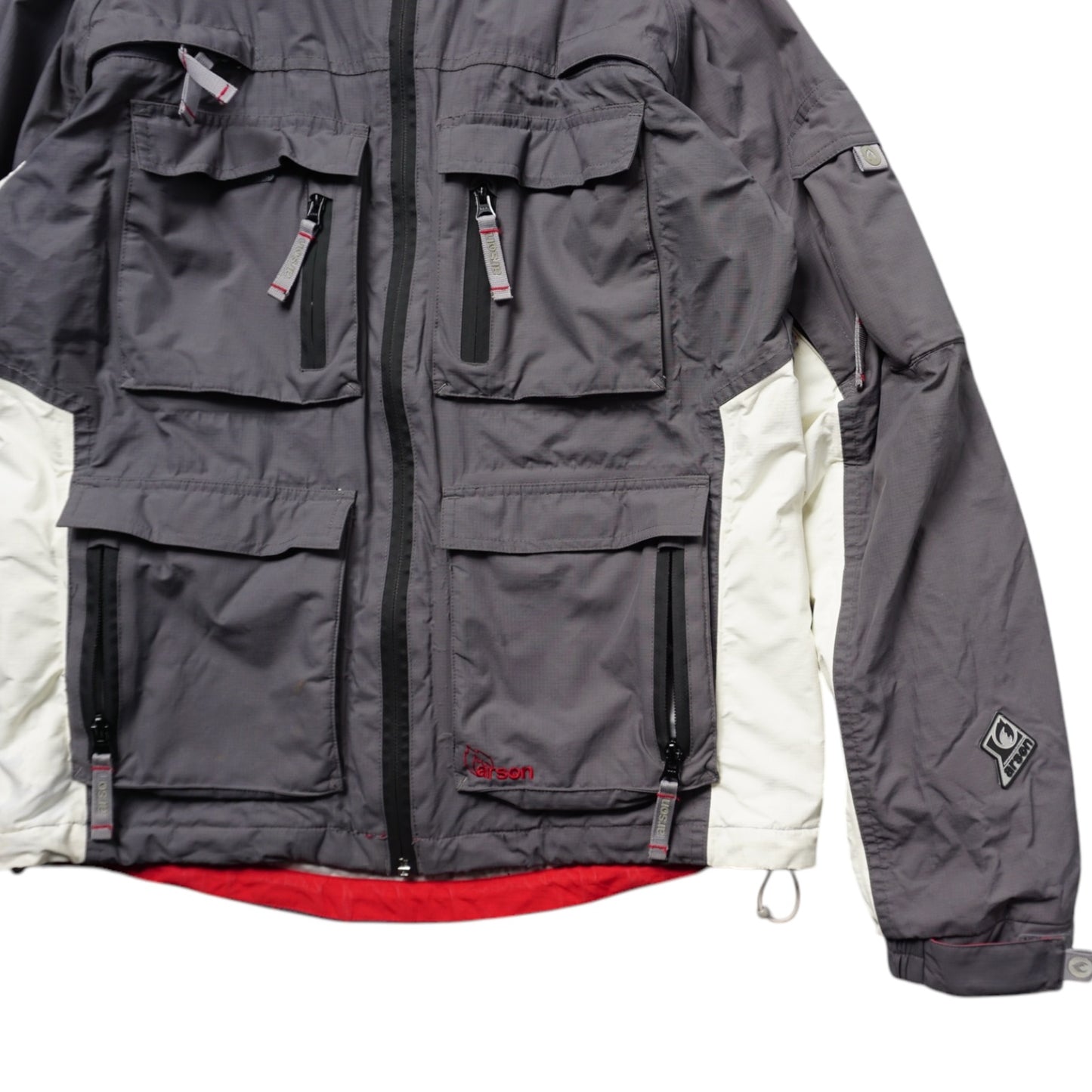 Y2K Arson multi pocket snowboard jacket Small