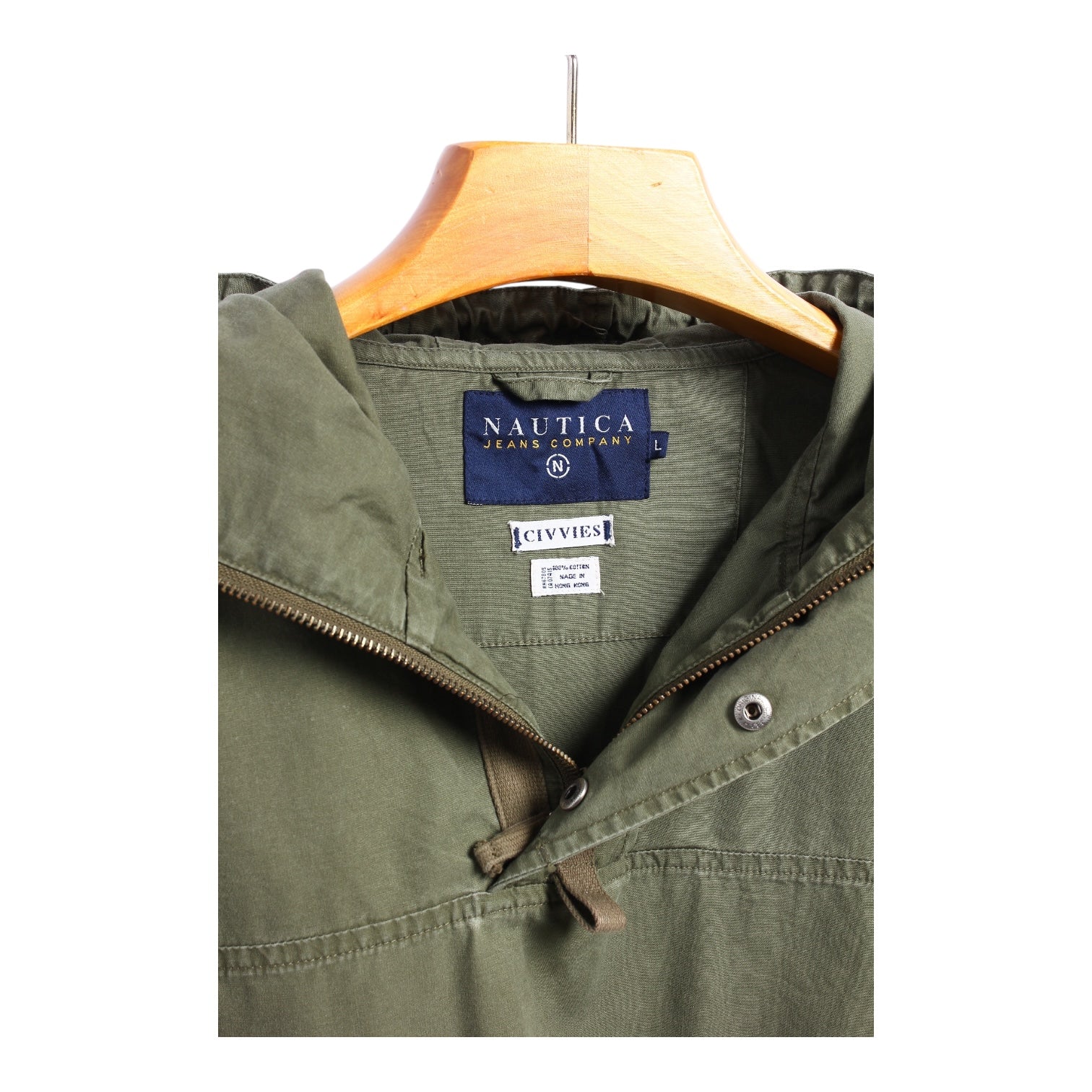 90s Nautica civvies military cotton anorak XL – Vintage Sponsor