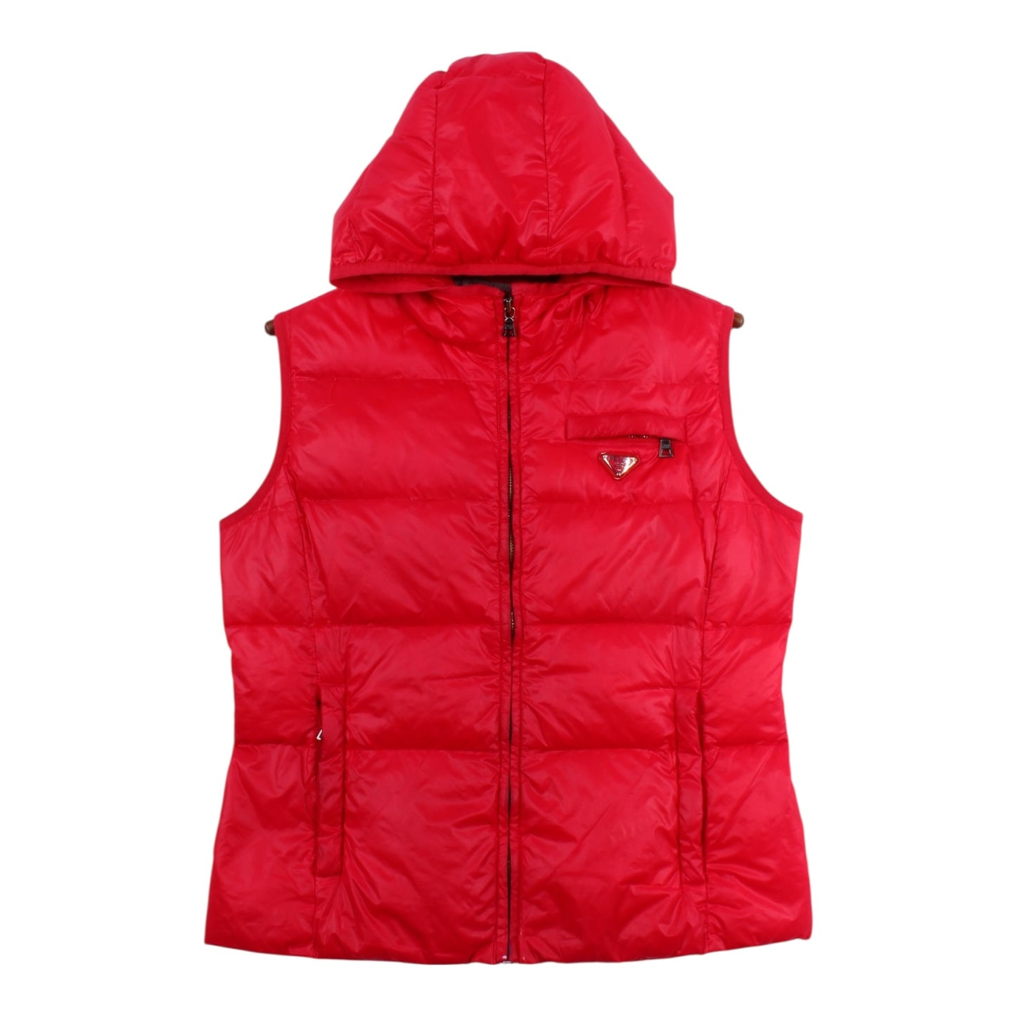 Prada hooded down vest small