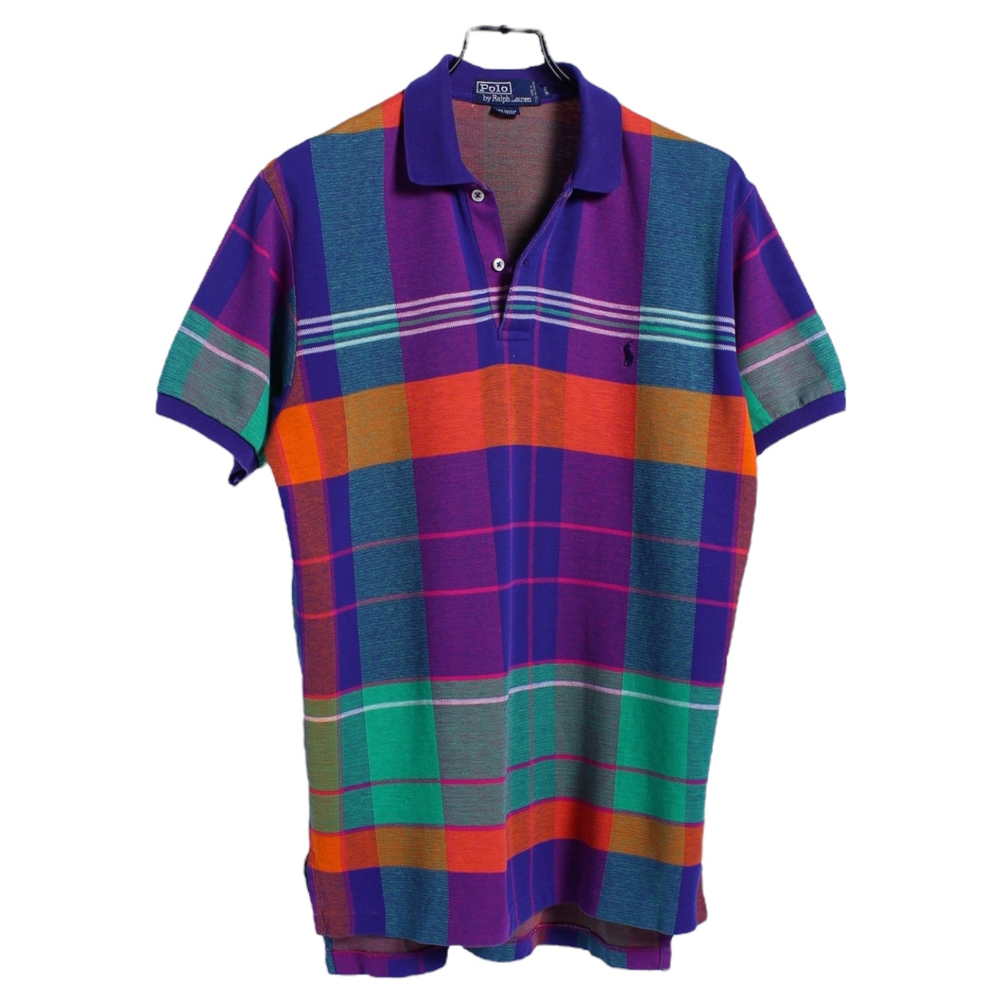 90s Polo Ralph Lauren plaid polo medium