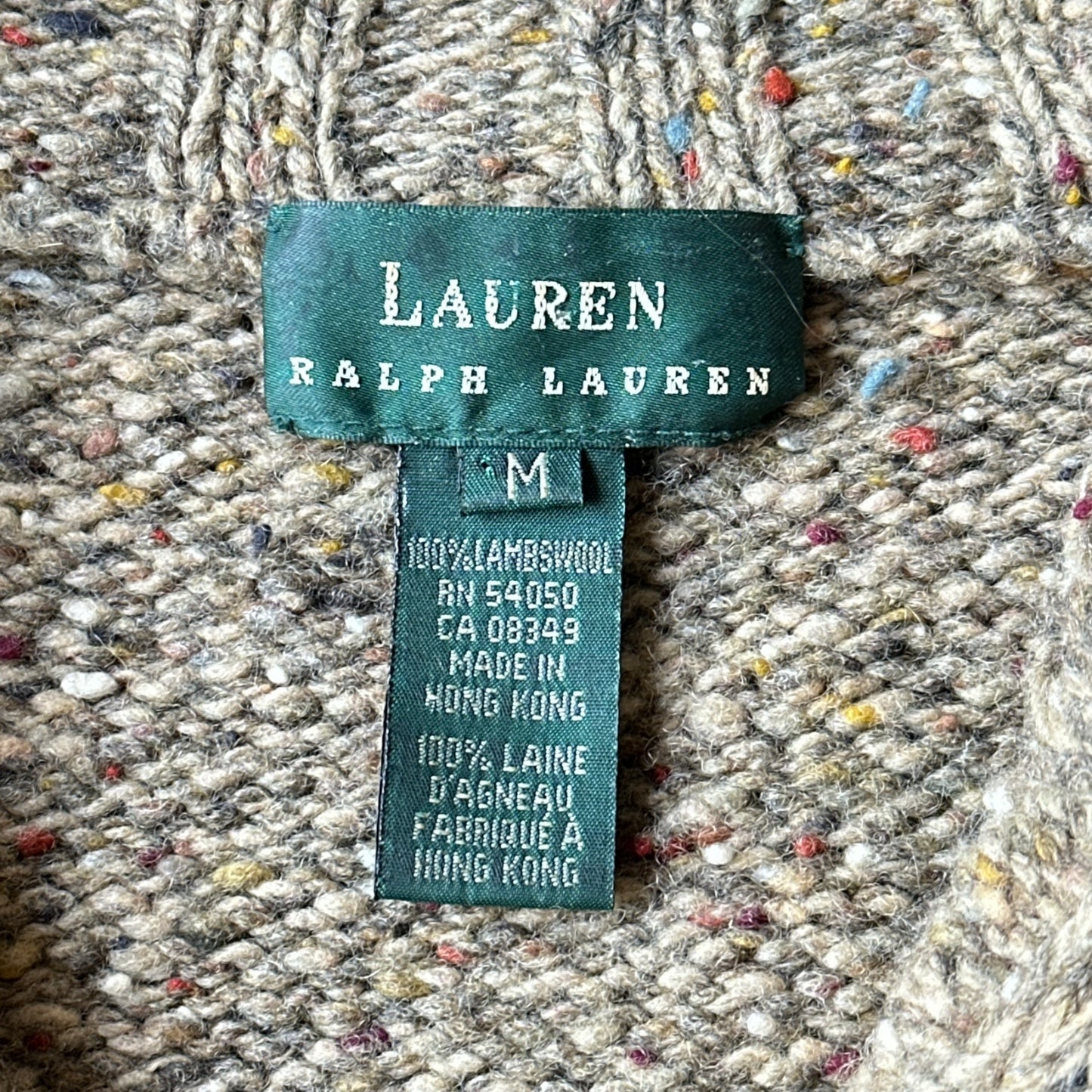 Ralph lauren lambs wool zip sweater wmns medium