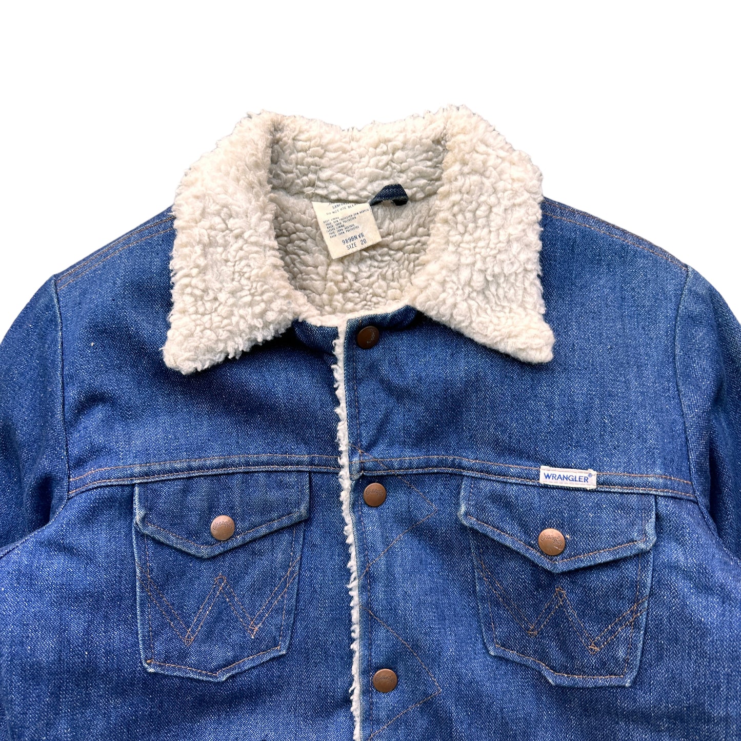 80s Wrangler sherpa denim jacket Small