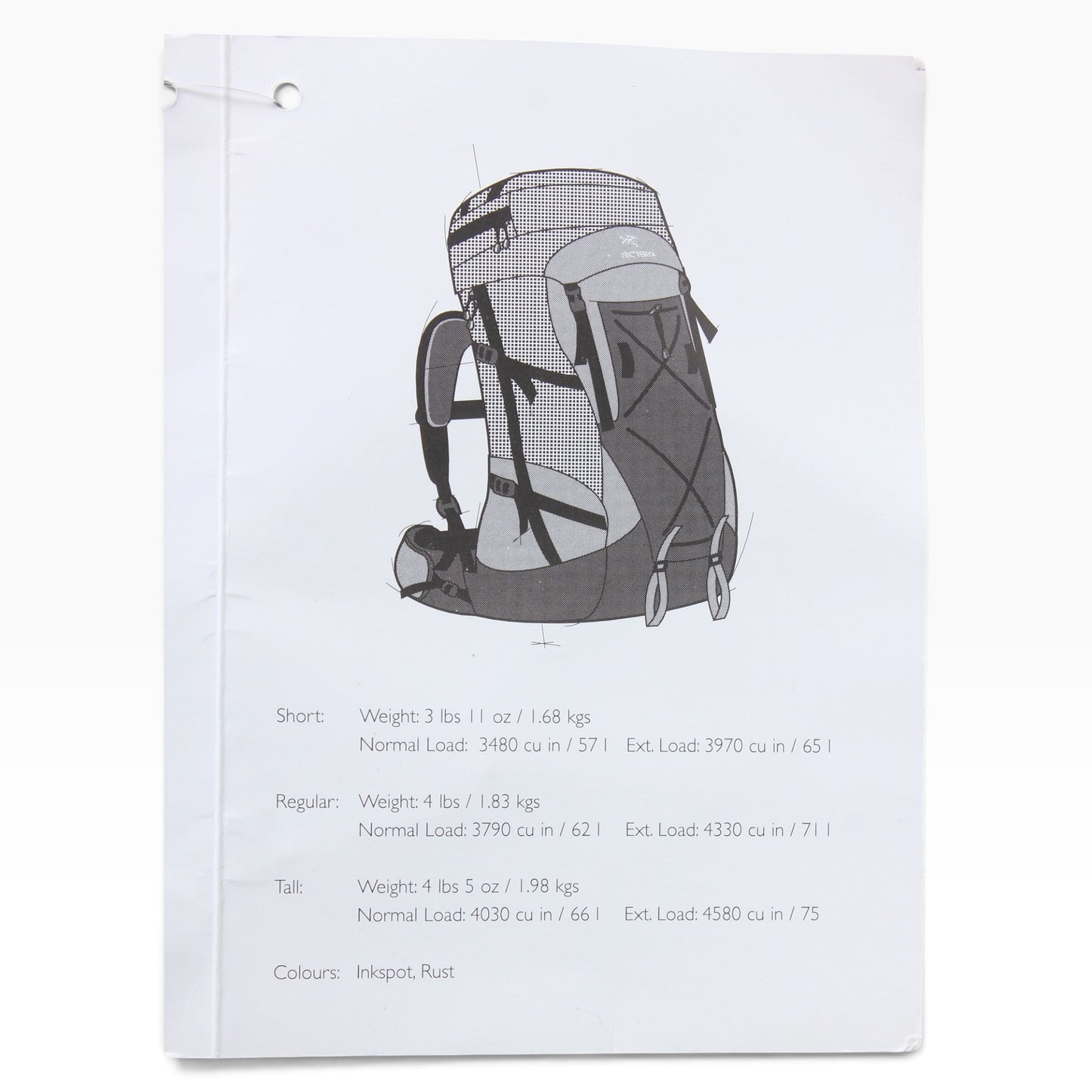 2001 Arc’teryx Khamsin 62 backpack topper, waist bag