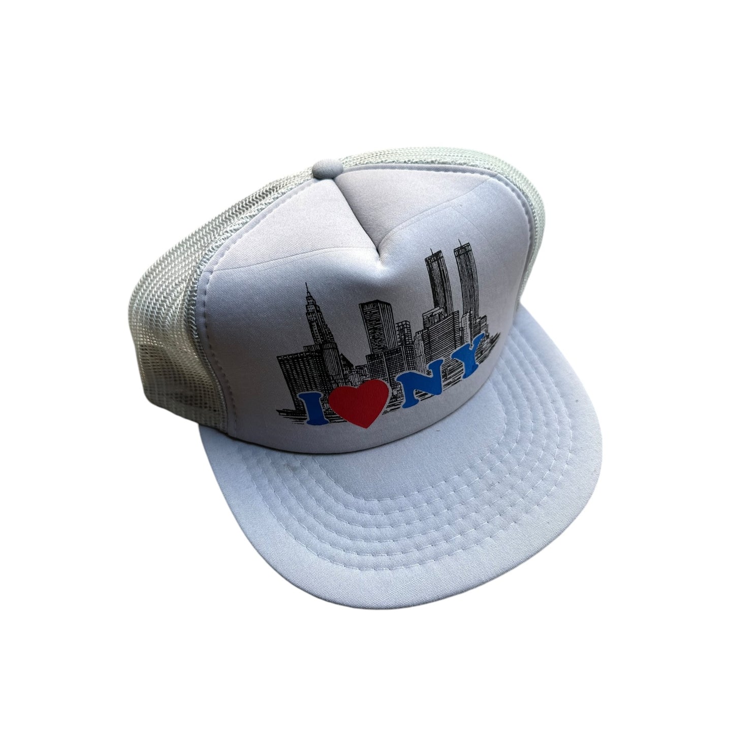 90s I love new york twin towers trucker hat